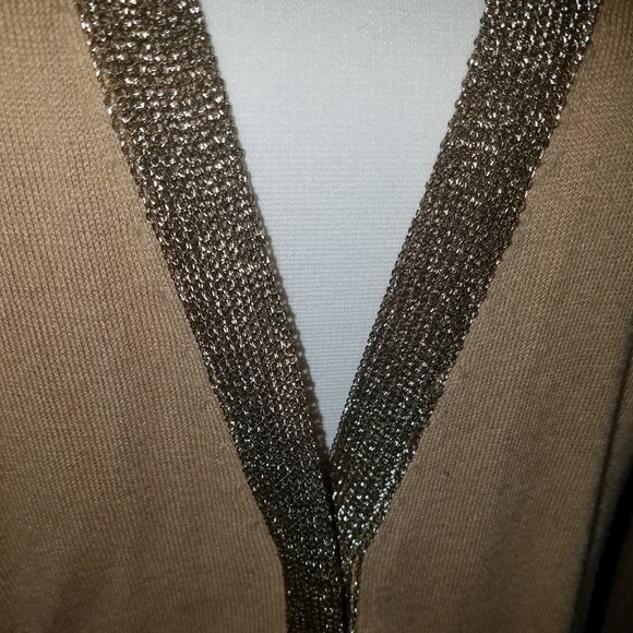 Ann Taylor camel cardigan sweater - Picture 2 of 4